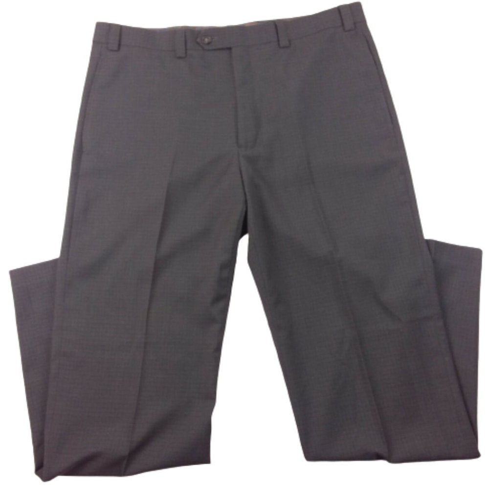 Lauren Ralph Lauren Dress Pants/Slacks Flat Front Straight Leg Gray Checks